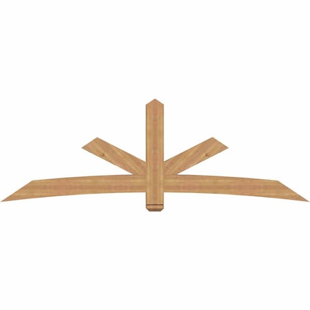 Ekena Millwork Alberta Smooth Timber Gable Bracket, Western Red Cedar, 96"W x 32"H x 5 1/2"D x 5 1/2"F, 8/12 Pitch GBW096X32X0606ALB00SWR